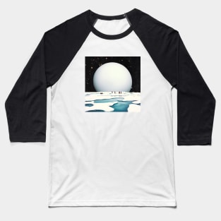 Outer Expeditions - Space Aesthetic Collage, Retro Futurism, Sci Fi Baseball T-Shirt